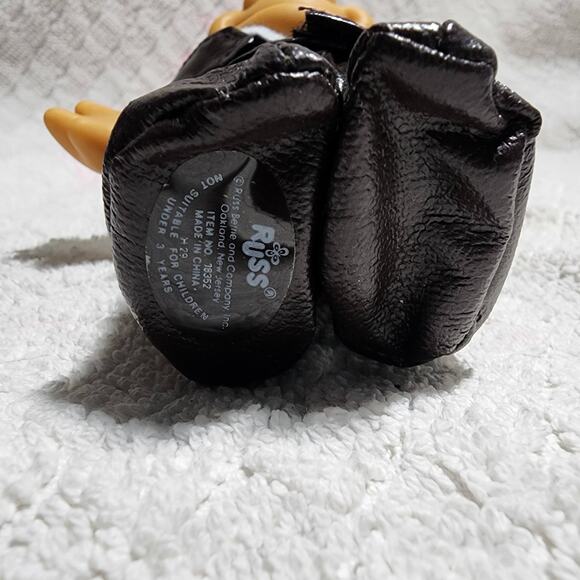 RUSS Troll Doll--Full Black Pilot Suit with HOT PINK Hair--5in - Picture 3 of 3